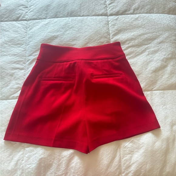 Express Red Super High Rise Stylist Tailored Shorts - Picture 4 of 7